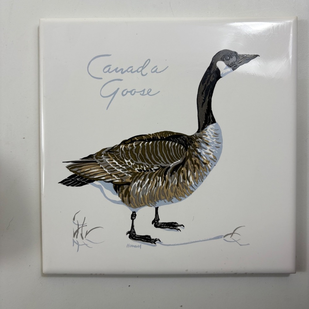 Screen Craft Hand Decorated Ceramic Tile Canada‎ Goose Art Wall Decor
